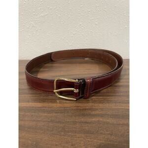 VTG Dooney & Bourke Genuine Wellington Calf Brown Leather Belt Size 95/38 Gold